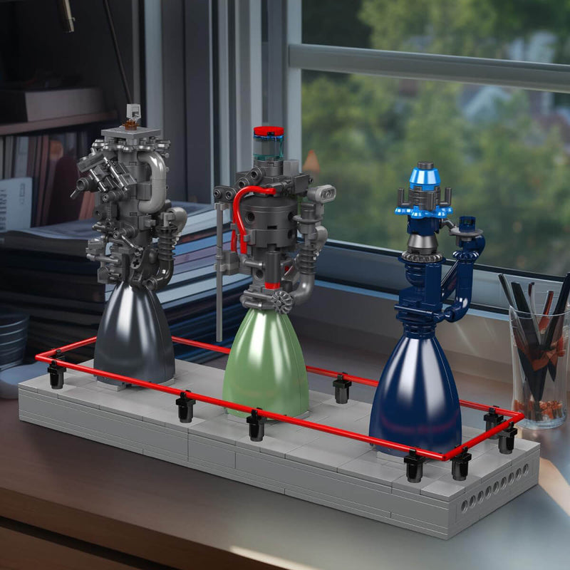 Methalox Rocket Engine Showcase 495Pcs - RBrickstem®
