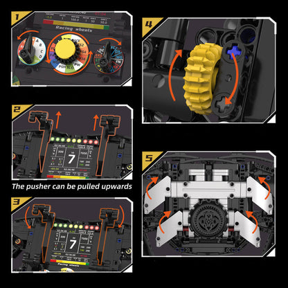 1:1 Grand Prix Steering Wheel 832Pcs - RBrickstem®