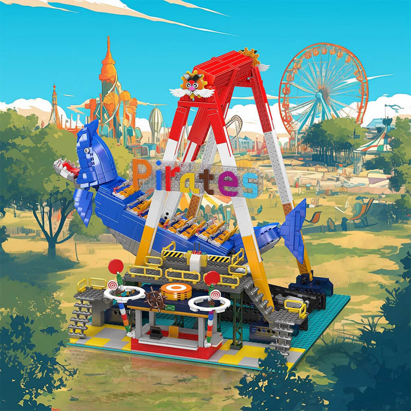 Motorised Shark Swing Ride 1921PCS - RBrickstem®