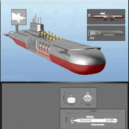 Type 9411 Nuclear Submarine 1104pcs mySite