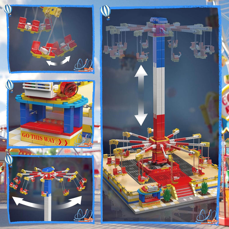 Motorised Swing Carousel 1580Pcs - RBrickstem®