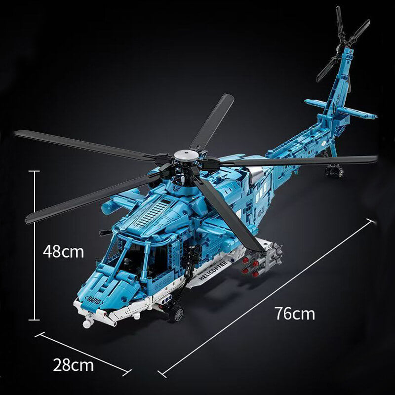 Heavy-Duty Military Helicopter 1710Pcs - RBrickstem®