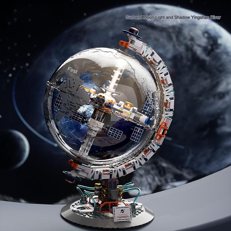 3d WORLD GLOBE 651Pcs - RBrickstem®