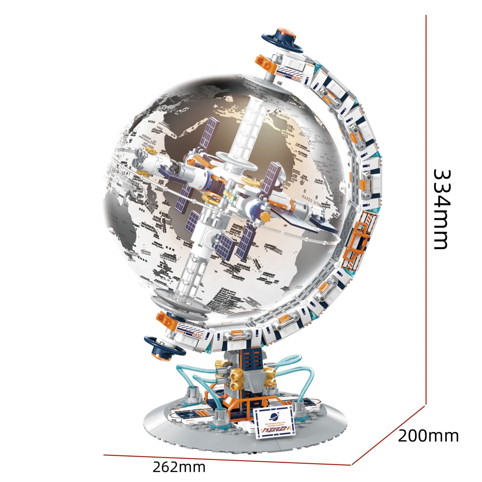 3d WORLD GLOBE 651Pcs - RBrickstem®