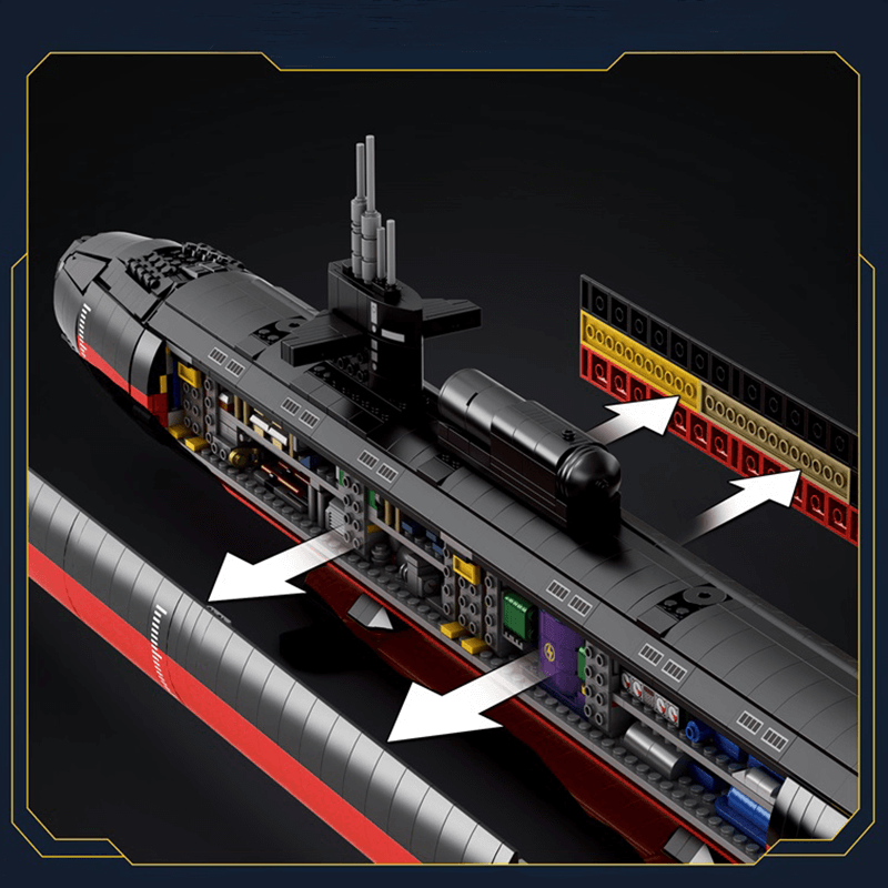 Military Los Angeles-Class SSN Submarine 2987pcs mySite