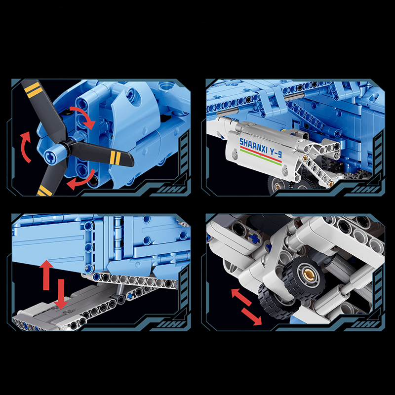 Y9 Transport Aircraft 1855pcs - RBrickstem®