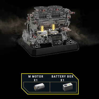 WW2 German V8 Tank Engine 1235Pcs - RBrickstem®