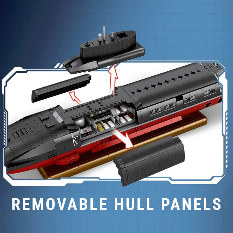 Project 941 Akula Nuclear Submarine 2894Pcs - RBrickstem®