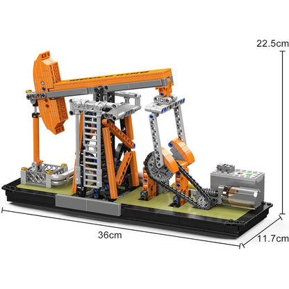Motorised Mechanical Oil Rig 839PCS - RBrickstem®