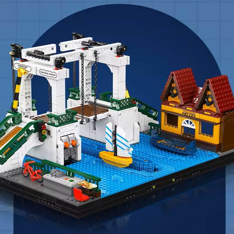 Motorised Nordic Town Drawbridge 2065PCS - RBrickstem®