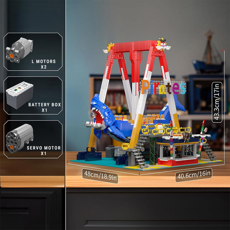 Motorised Shark Swing Ride 1921PCS - RBrickstem®