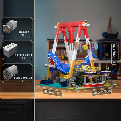 Motorised Shark Swing Ride 1921PCS - RBrickstem®