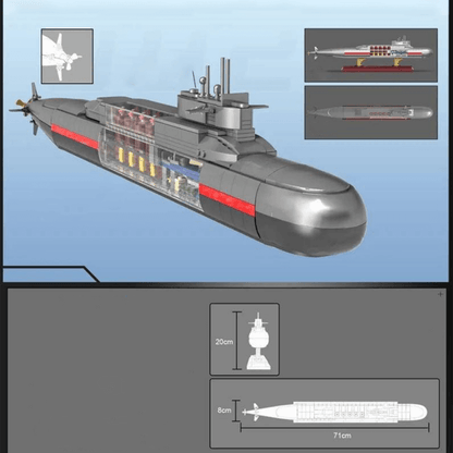 Type 092 Nuclear Submarine 1019pcs mySite