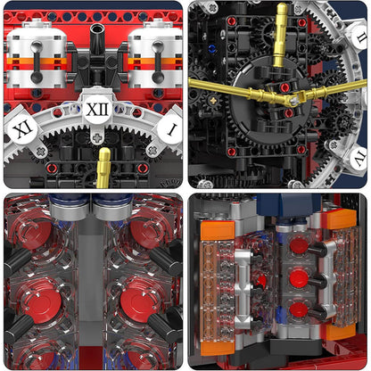 Motorised Cyberpunk Mechanical Clock 1600PCS - RBrickstem®