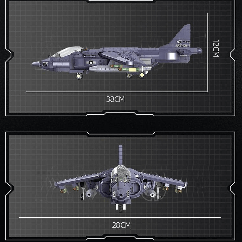 AV-8 Sea Harrier Aircraft 806pcs mySite