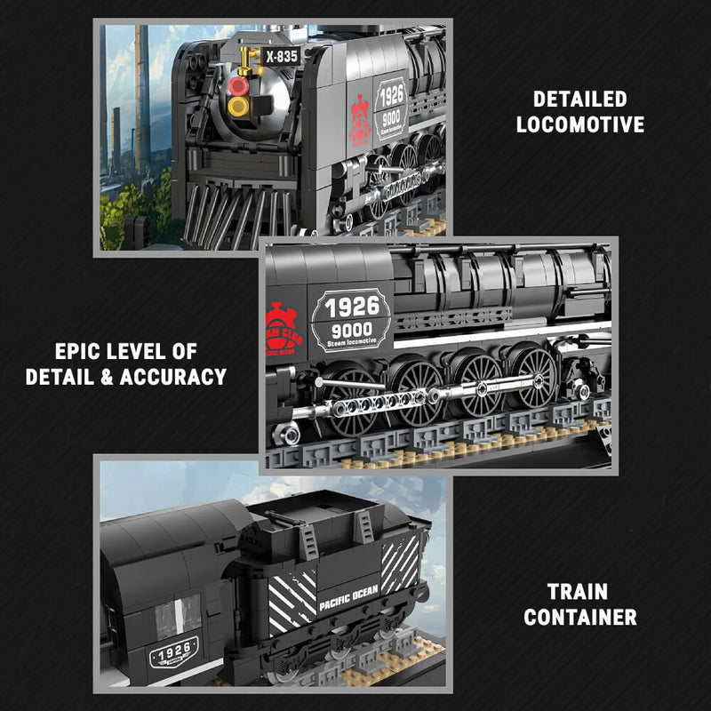 9000-Class Steam Locomotive 1545Pcs - RBrickstem®