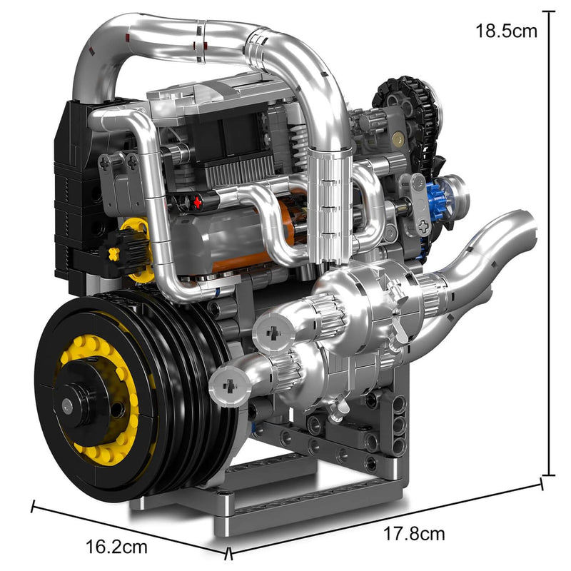 Motorised Swedish 2025 Hypercar Engine 738Pcs - RBrickstem®