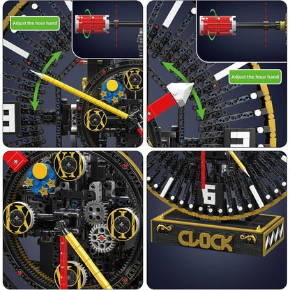 Motorised Steam Punk Mechanical Clock 3674PCS - RBrickstem®