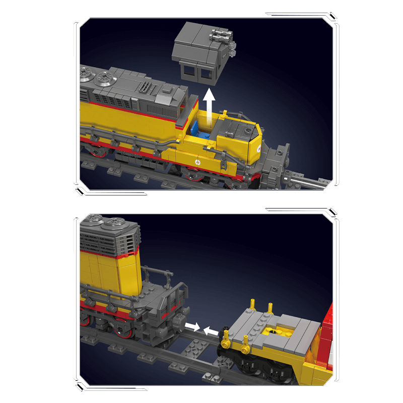 EMD SD40 Freight Train With Crane 1169pcs mySite