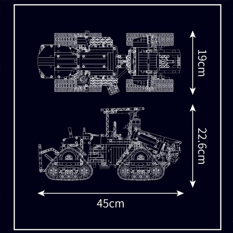 Remote Controlled Pneumatic Crawler Tractor 1697pcs mySite