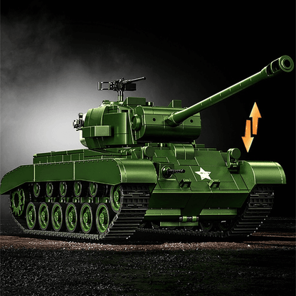 M26 Pershing Heavy Tank 1702pcs Model – Rotating Turret - RBrickstem®