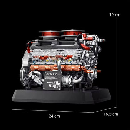 WW2 German V8 Tank Engine 1235Pcs - RBrickstem®