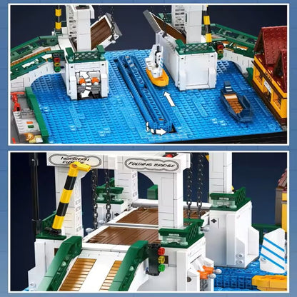 Motorised Nordic Town Drawbridge 2065PCS - RBrickstem®
