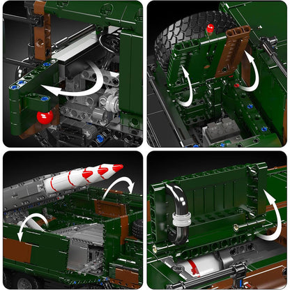 Remote-Controlled Missile Launcher Truck 3593Pcs - RBrickstem®