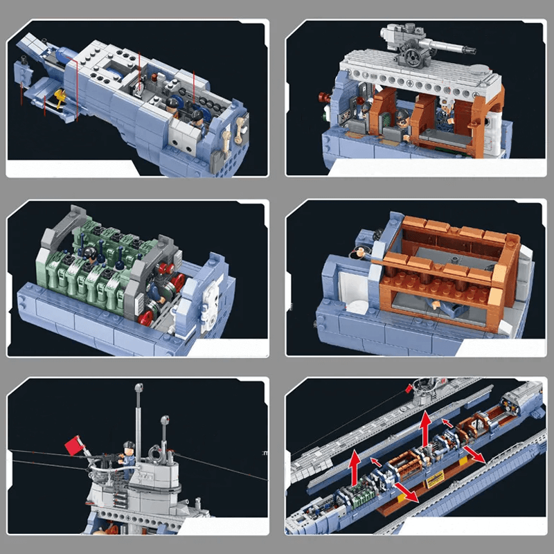 VIIC U-552 Submarine 6171pcs mySite