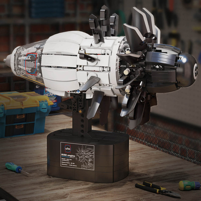 Motorised Aircraft Engine 1350Pcs - RBrickstem®