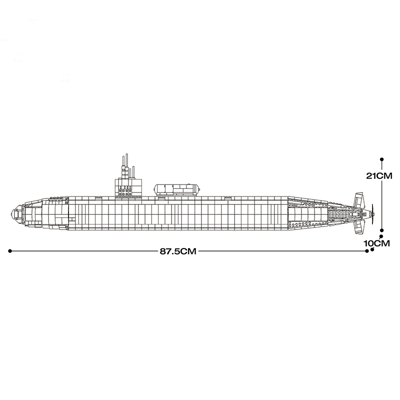 Military Los Angeles-Class SSN Submarine 2987pcs mySite