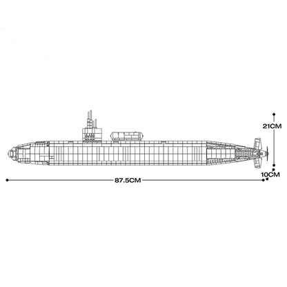 Military Los Angeles-Class SSN Submarine 2987pcs mySite