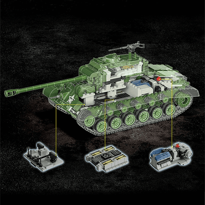M26 Pershing Heavy Tank 1702pcs Model – Rotating Turret - RBrickstem®