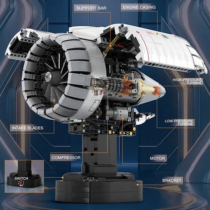 Aircraft Jet Turbine 1785Pcs - RBrickstem®