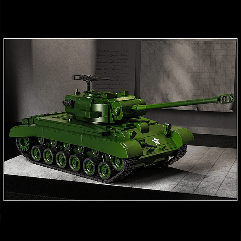 M26 Pershing Heavy Tank 1702pcs Model – Rotating Turret - RBrickstem®