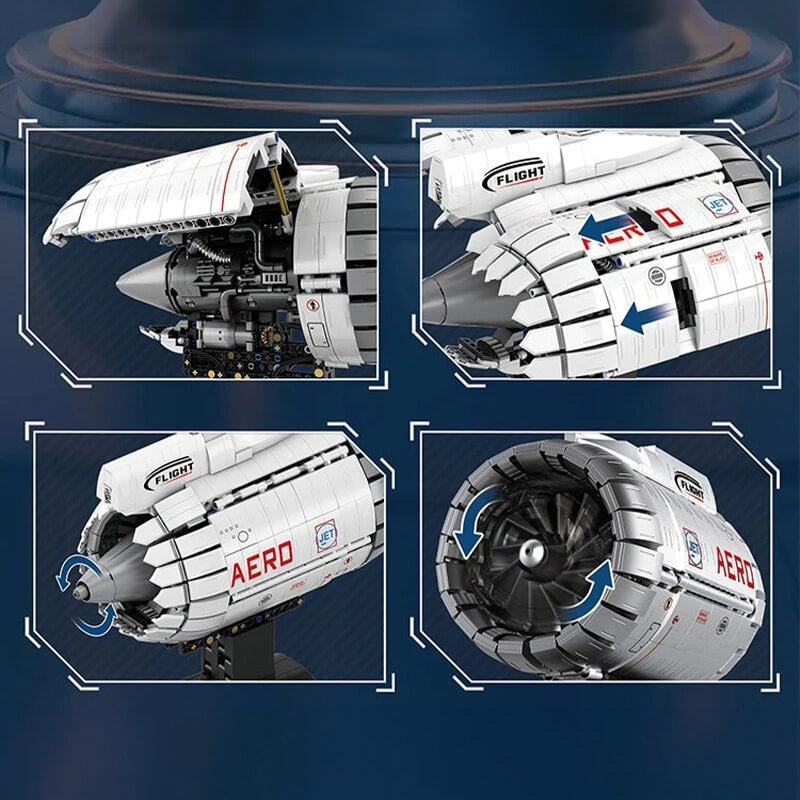 Aircraft Jet Turbine 1785Pcs - RBrickstem®