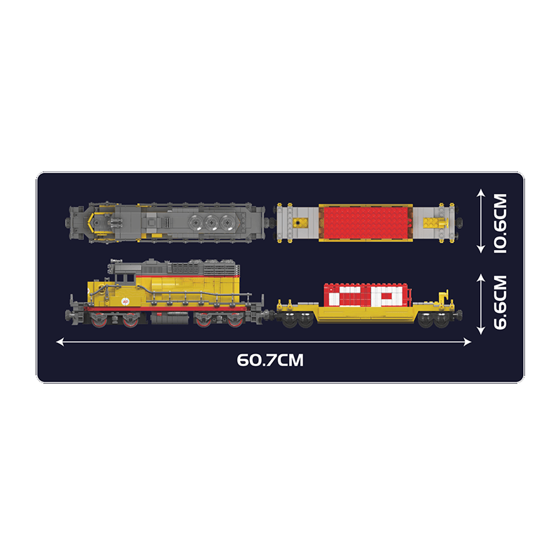 EMD SD40 Freight Train With Crane 1169pcs mySite