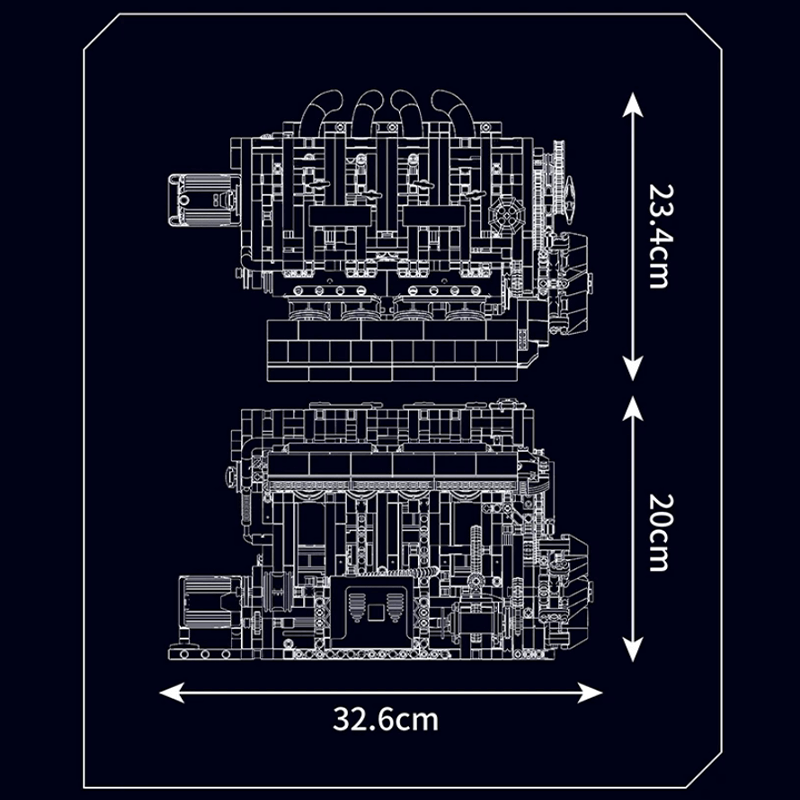 Motorised L4 Gasoline Engine 1786pcs mySite