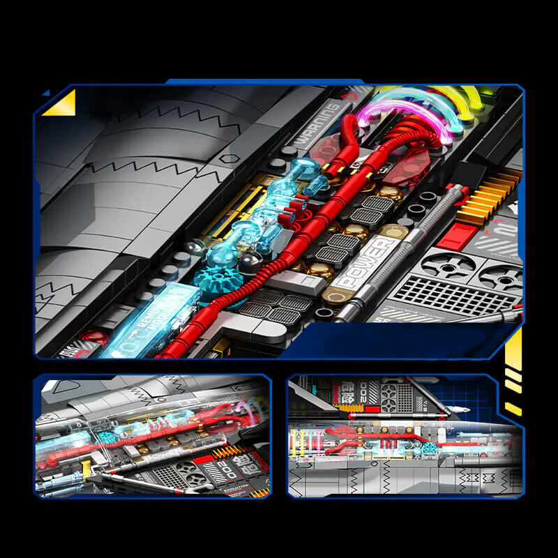 Transparent J-35 Tactical Jet 1322Pcs - RBrickstem®