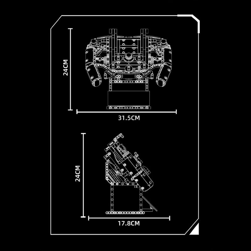 1:1 Grand Prix Steering Wheel 832Pcs - RBrickstem®