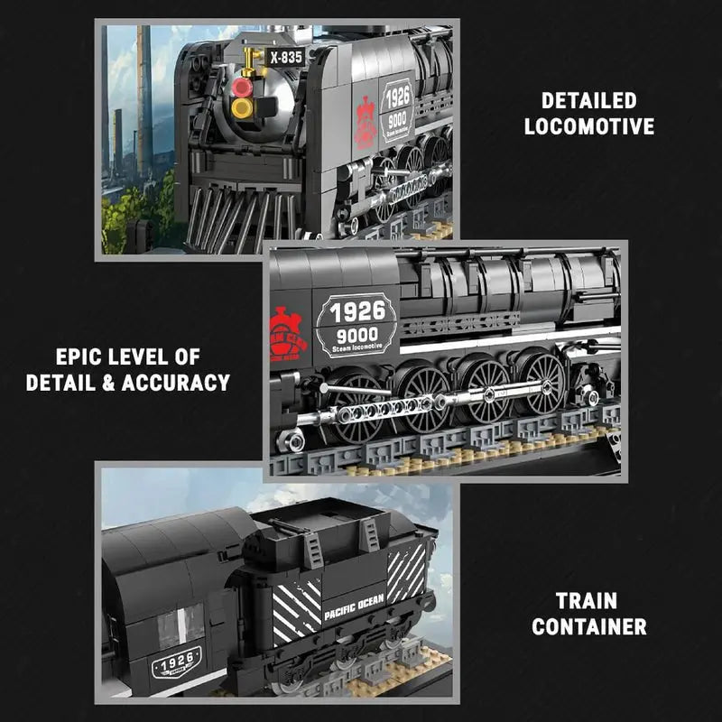 9000 - Class Steam Locomotive 1545Pcs - RBrickstem®