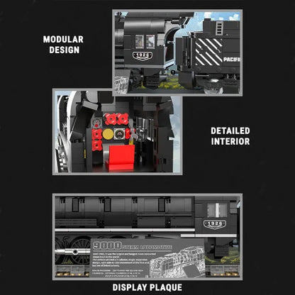 9000 - Class Steam Locomotive 1545Pcs - RBrickstem®