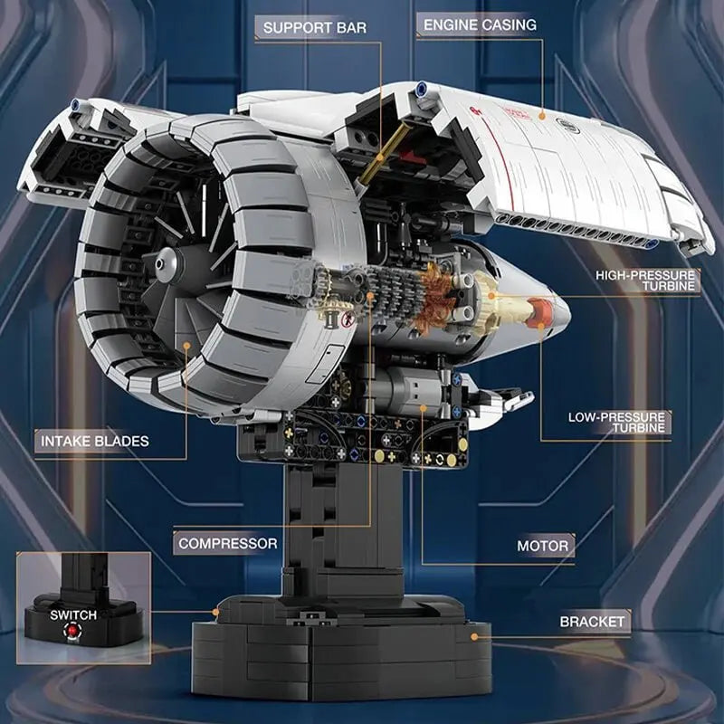 Aircraft Jet Turbine 1785Pcs - RBrickstem®