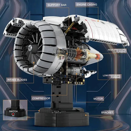 Aircraft Jet Turbine 1785Pcs - RBrickstem®