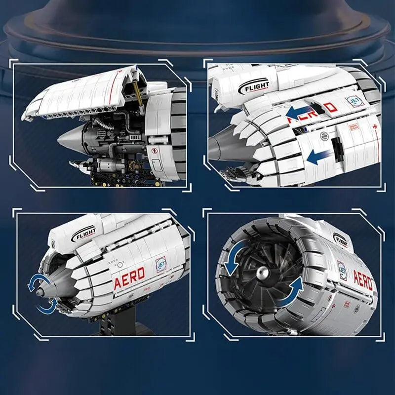 Aircraft Jet Turbine 1785Pcs - RBrickstem®