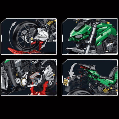 GREEN SAMURAI MOTORCYCLE 2088PCS - RBrickstem®