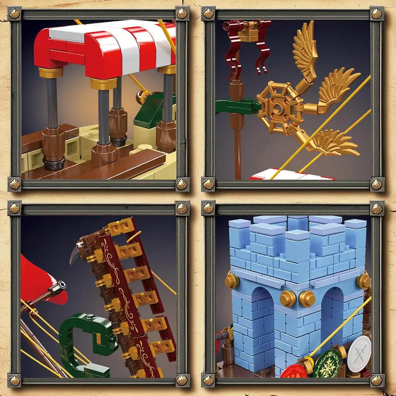 Golden Age Pirate Warship 1465Pcs - RBrickstem®