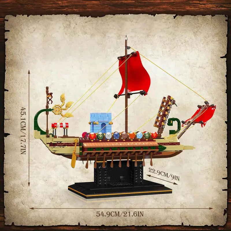 Golden Age Pirate Warship 1465Pcs - RBrickstem®