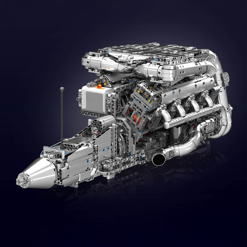 The Ultimate Chrome 5.5L V8 Engine & Gearbox 2898pcs RBrickstem®