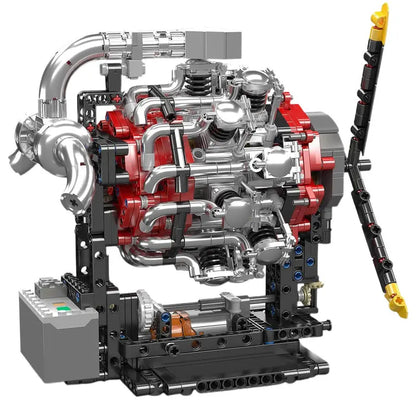 Motorised Radial Aircraft Engine 1146pcs - RBrickstem®